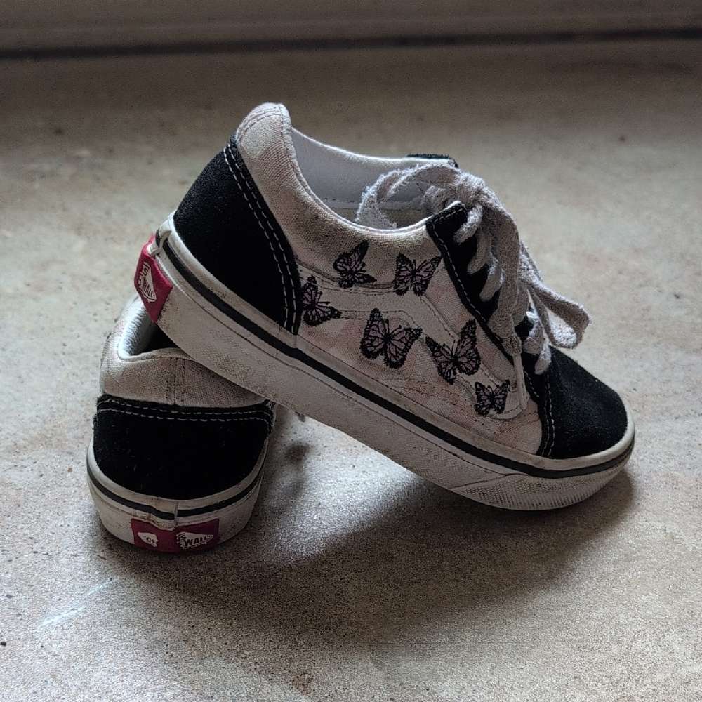 Vans Black and White Low-Top Sneakers